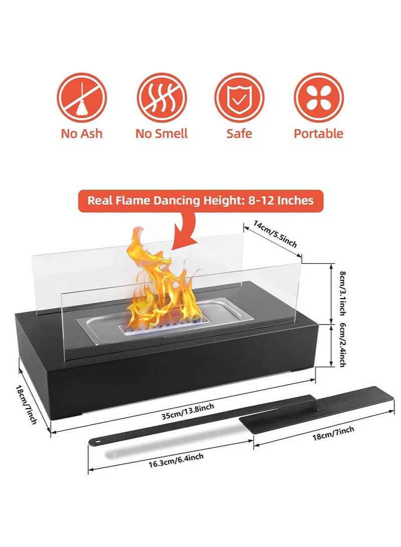 Apustim Tabletop Fire Pit，Portable Indoor/Outdoor Tabletop Fire Pit，Mini Small Fireplace Bowl Decor，Suitable for Weddings，Housewarmings，Birthdays （Black） - Image 2
